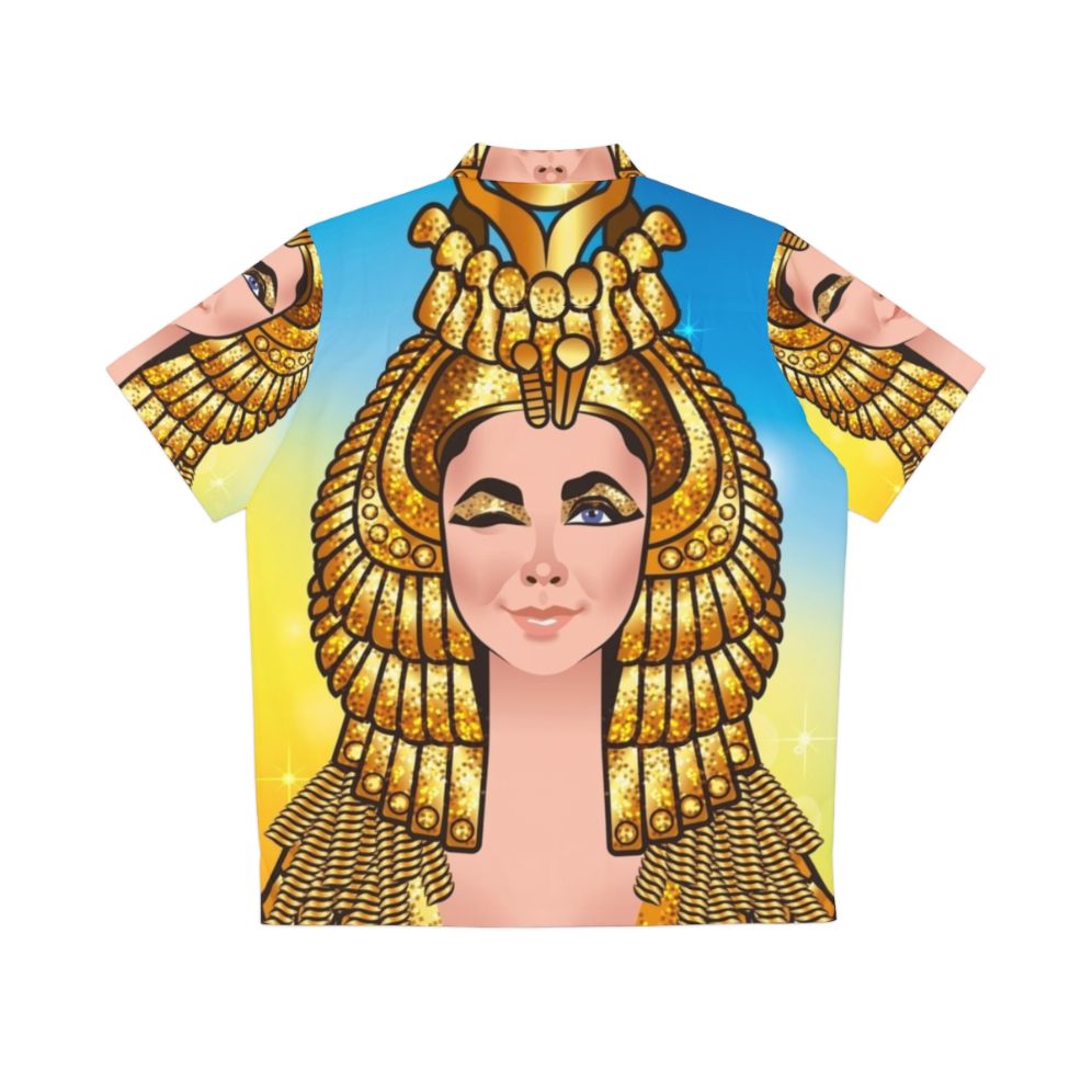 "A Wink A Smile Hawaiian Shirt featuring Cleopatra-inspired design" - Back