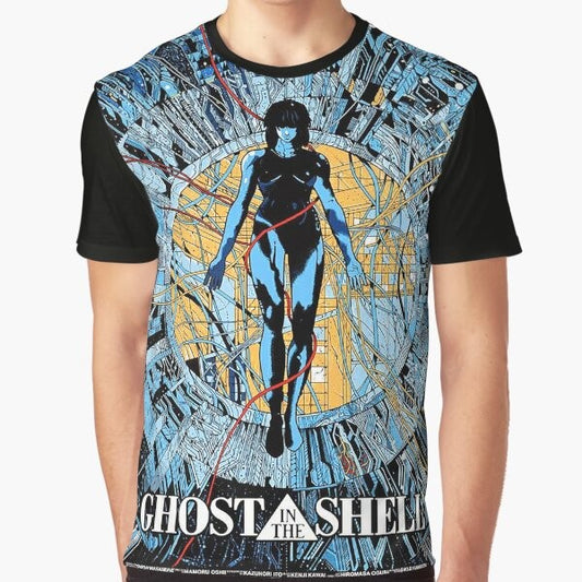 Ghost in the Shell anime graphic t-shirt featuring the iconic characters and artwork by Masamune Shirow