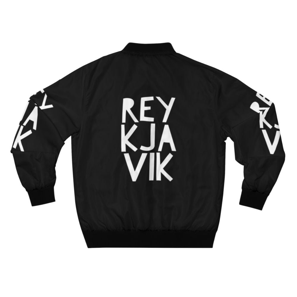 Reykjavik Iceland Bomber Jacket with Icelandic Design - Back