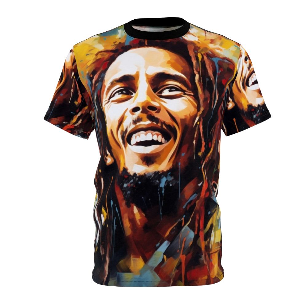 Bob Marley-inspired artwork printed on a high-quality t-shirt