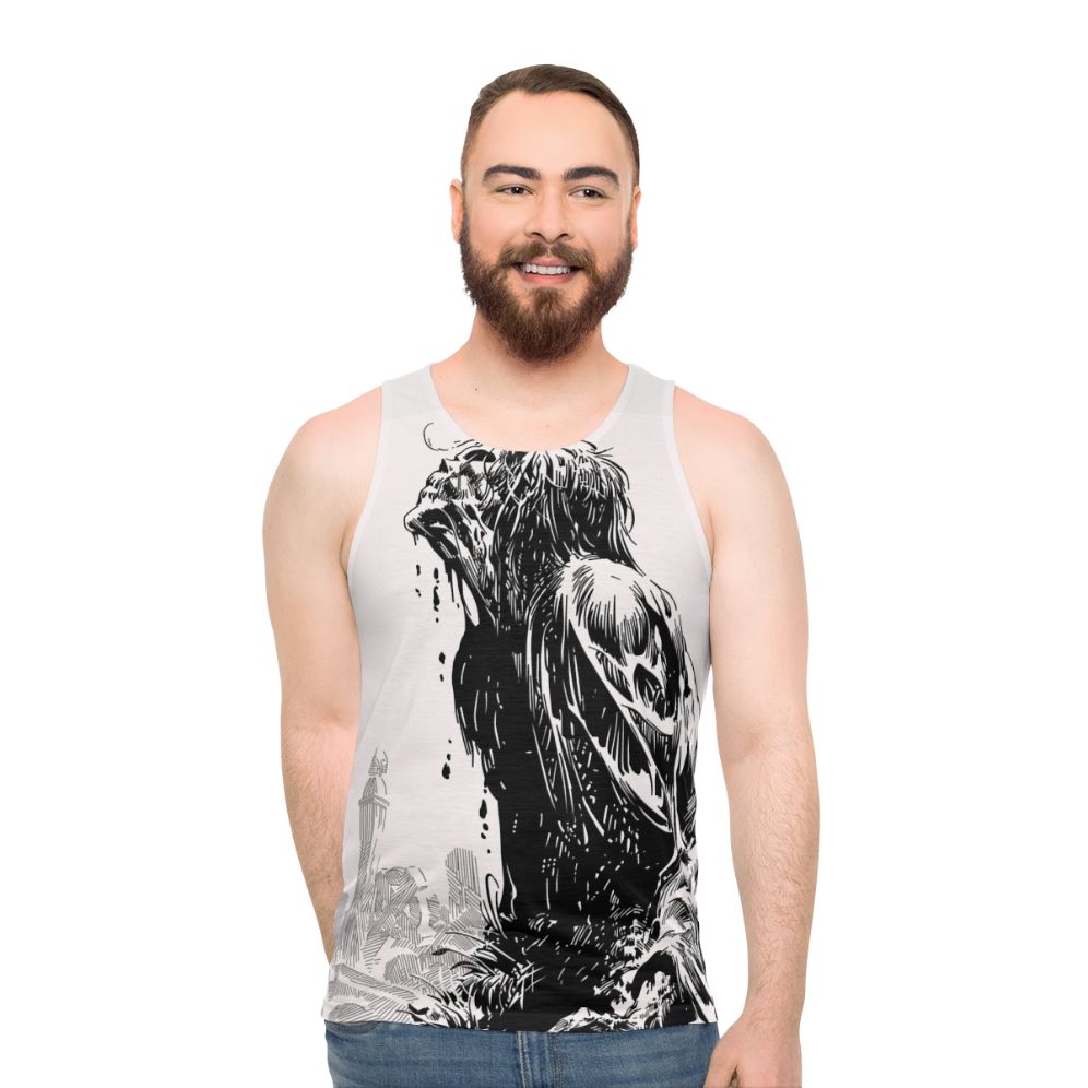 Bernie Wrightson horror comics unisex tank top - men