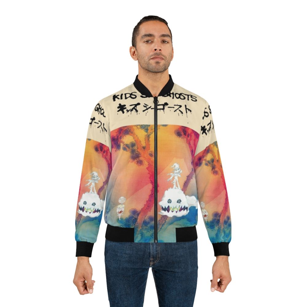 Kids See Ghosts Kanye West Bomber Jacket with Graphic Design - Lifestyle