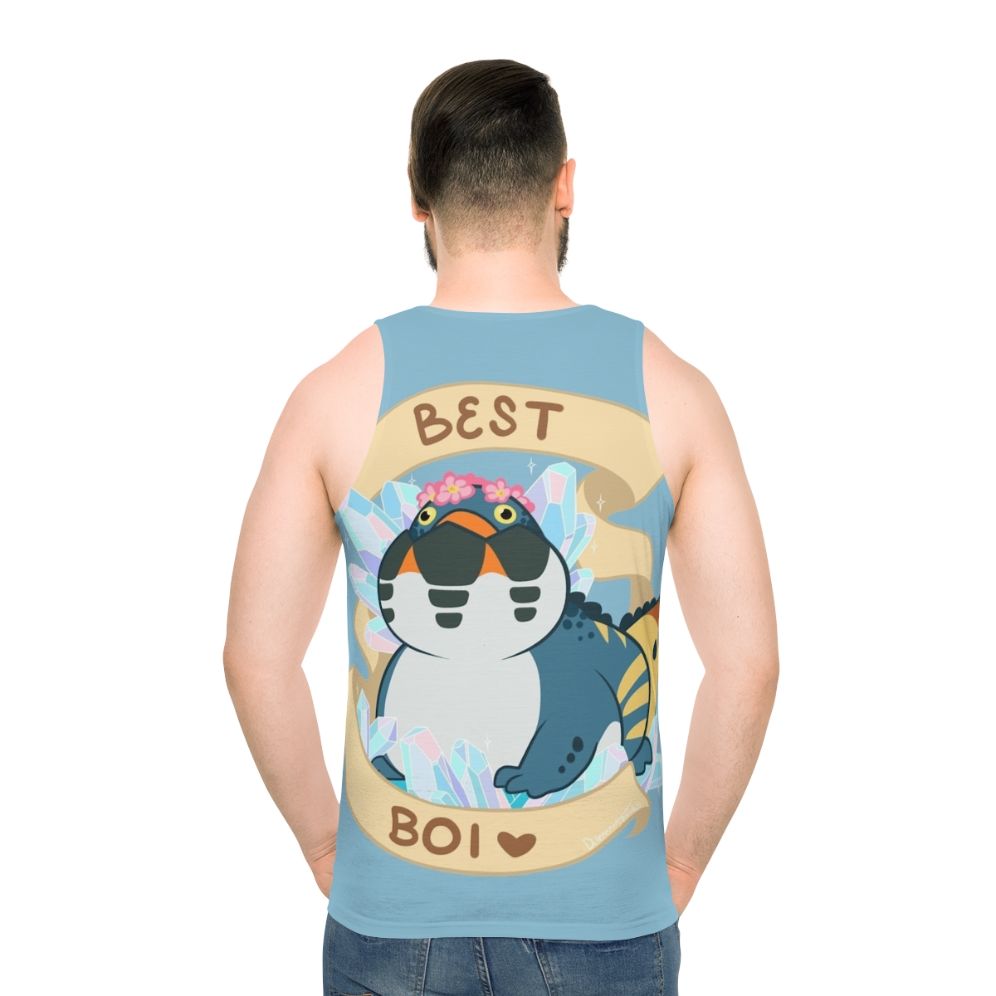 Dodogama chibi design unisex monster hunter world tank top - men back