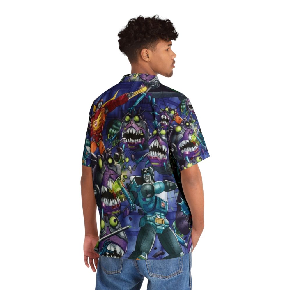 Retro Transformers Demolition Derby Hawaiian Shirt - People Back