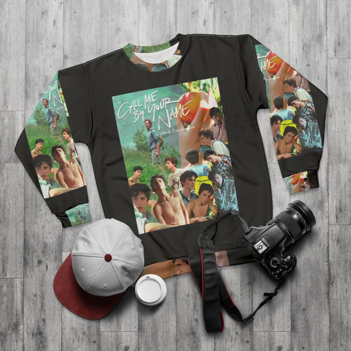 Call Me By Your Name Exclusive Gay Sweatshirt featuring Elio and Oliver - flat lay