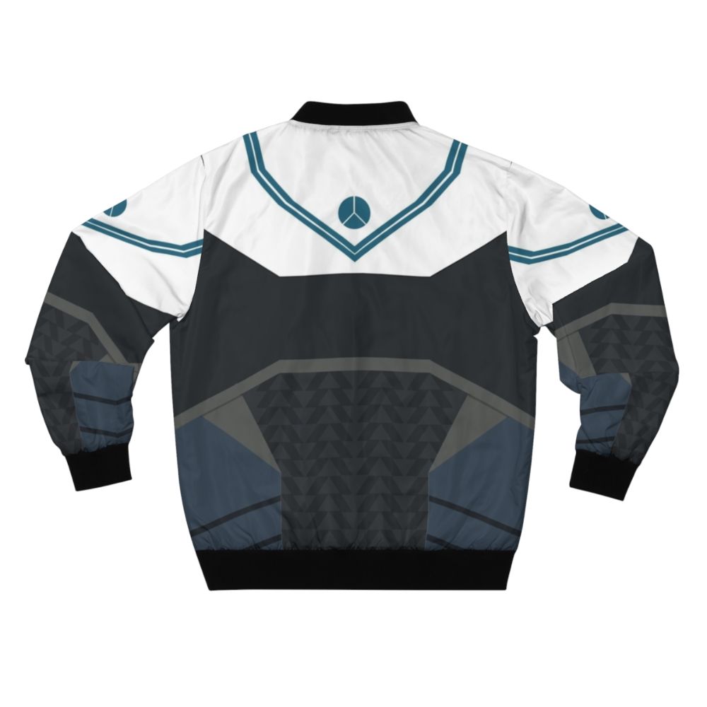 Destiny-inspired bomber jacket with Hunter Parade Armour design - Back