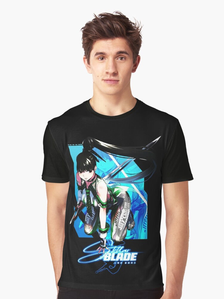 Stellar Blade video game fanart graphic t-shirt design - Men