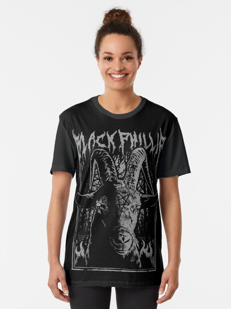 Black Metal 'The Witch' Black Phillip Graphic T-Shirt - Women