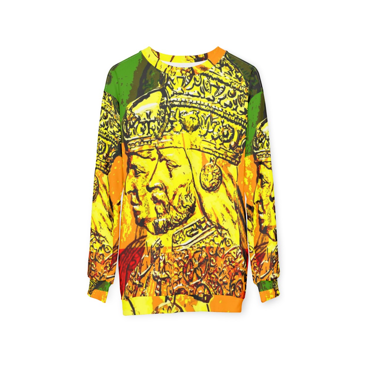 Haile Selassie and Empress Menen Rastafarian Sweatshirt - hanging