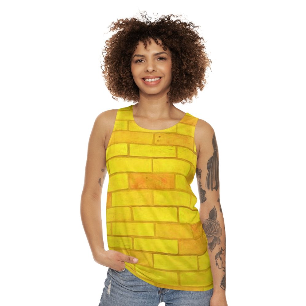 Unisex yellow brick road tank top - women