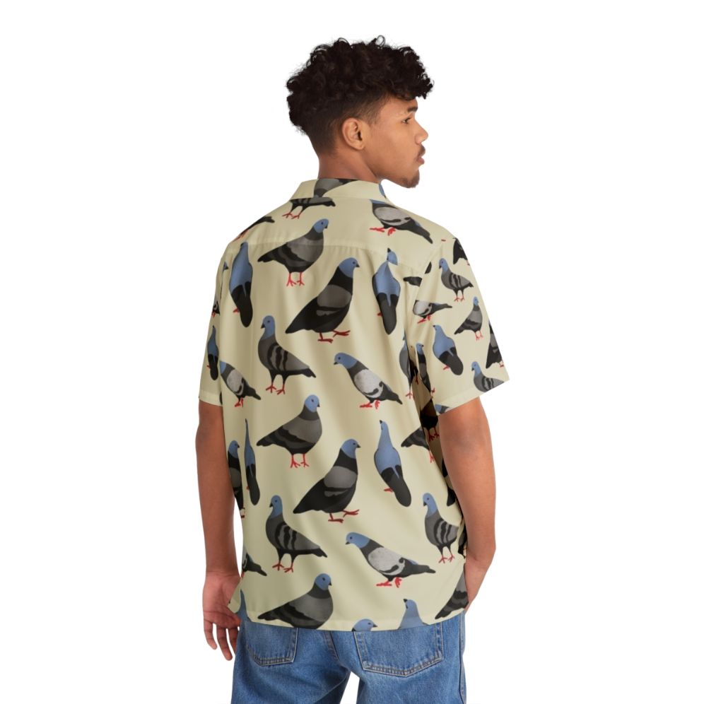 Pigeons Hawaiian Shirt with Vibrant Colorful Pattern - People Back