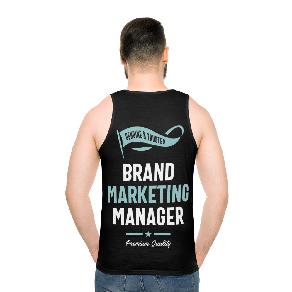 Brand Marketing Manager Unisex Tank Top - men back