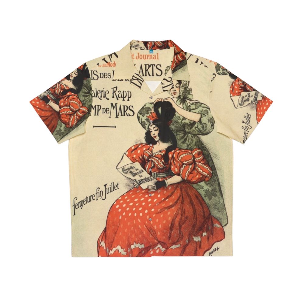 Vintage 1896 Parisian Hawaiian Shirt with Belle Epoque Fashion Influence