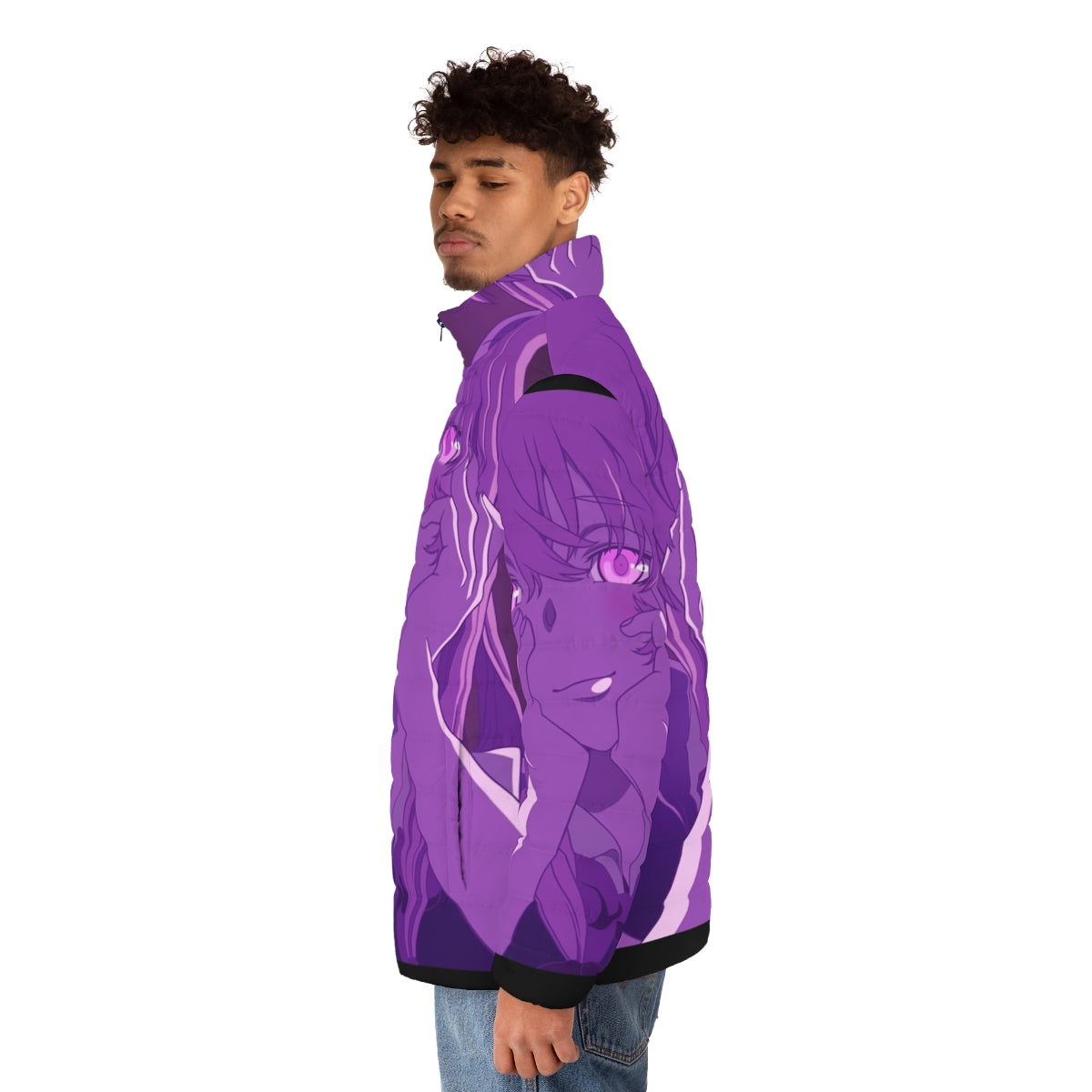 Yuno Gasai Mirai Nikki Future Diary anime-inspired puffer jacket - men side left