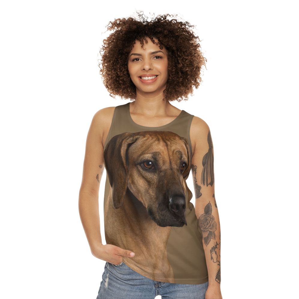 Rhodesian Ridgeback Dog Portrait - women