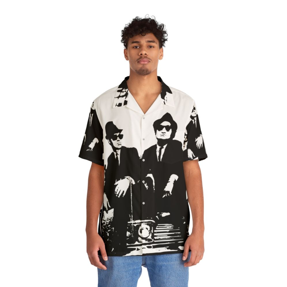 Blues Brothers Inspired BB Hawaiian Shirt - People Front