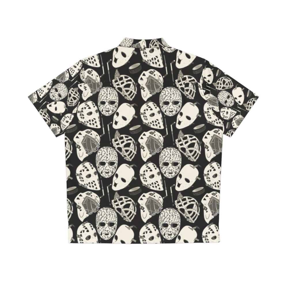 Goalie Bones Hawaiian Shirt for ice hockey fans - Back