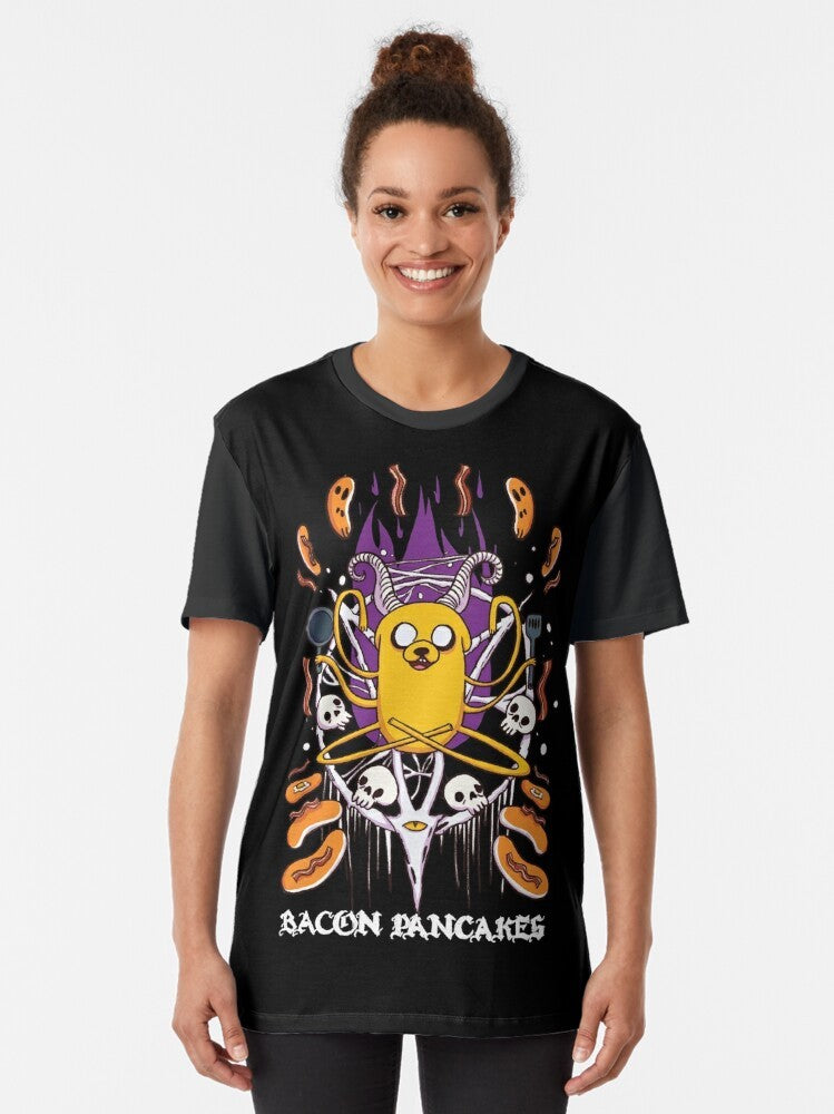 Bacon Pancakes Adventure Time Satanic Metal T-Shirt - Women