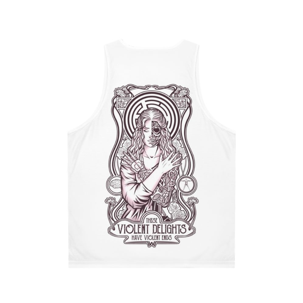 Unisex "Violent Delights" Westworld Inspired Tank Top - Back