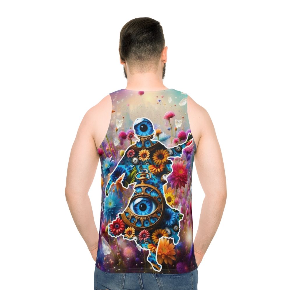 Flower Time Dancer Unisex Tank Top - men back