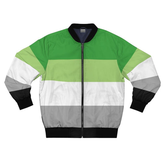 Aromantic Pride Flag Bomber Jacket