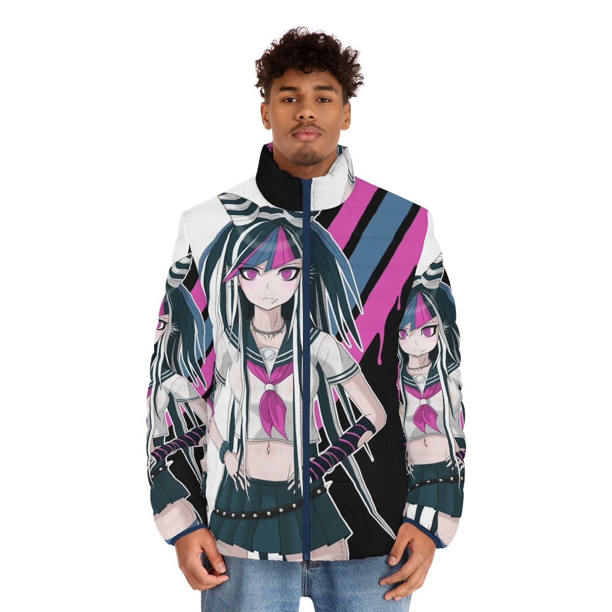 Mioda Ibuki Danganronpa Anime Girl Puffer Jacket - men front