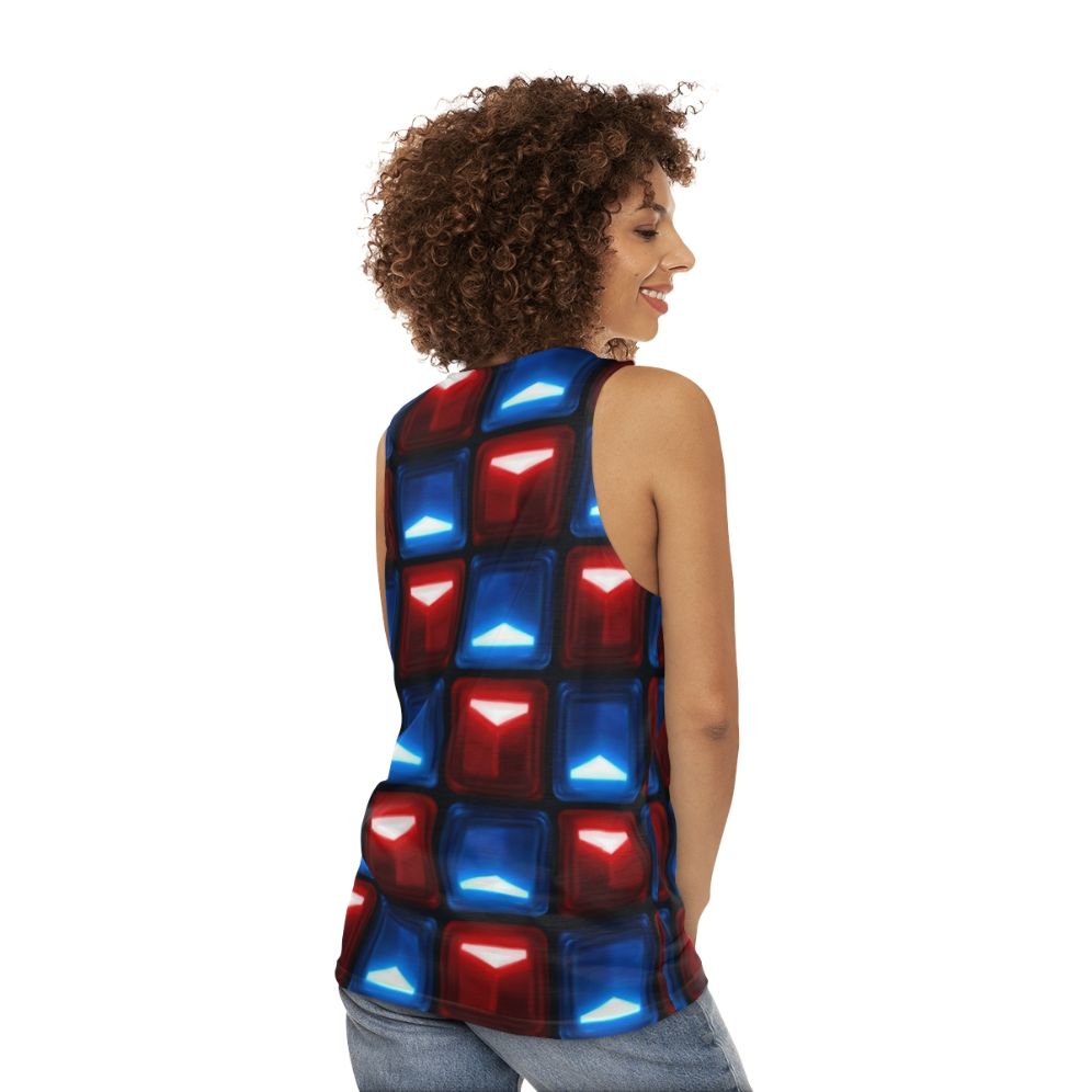 Beat Saber Rhythm Game Unisex Tank Top - women back