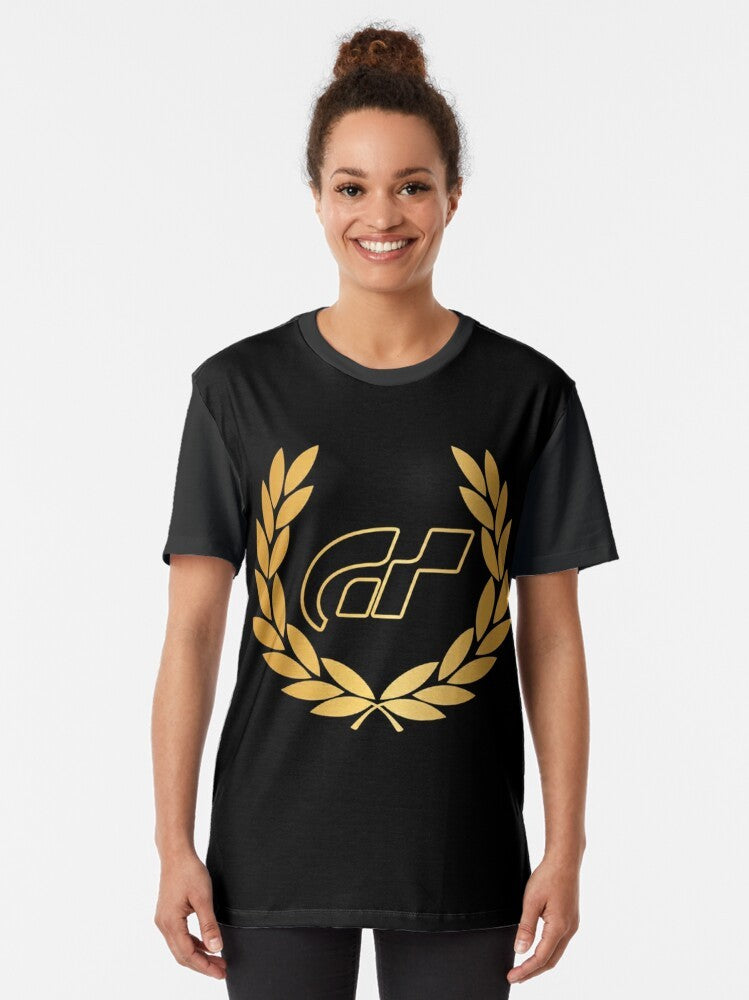 Gran Turismo 7 Graphic T-Shirt featuring the iconic logo and branding of the popular racing video game - Women