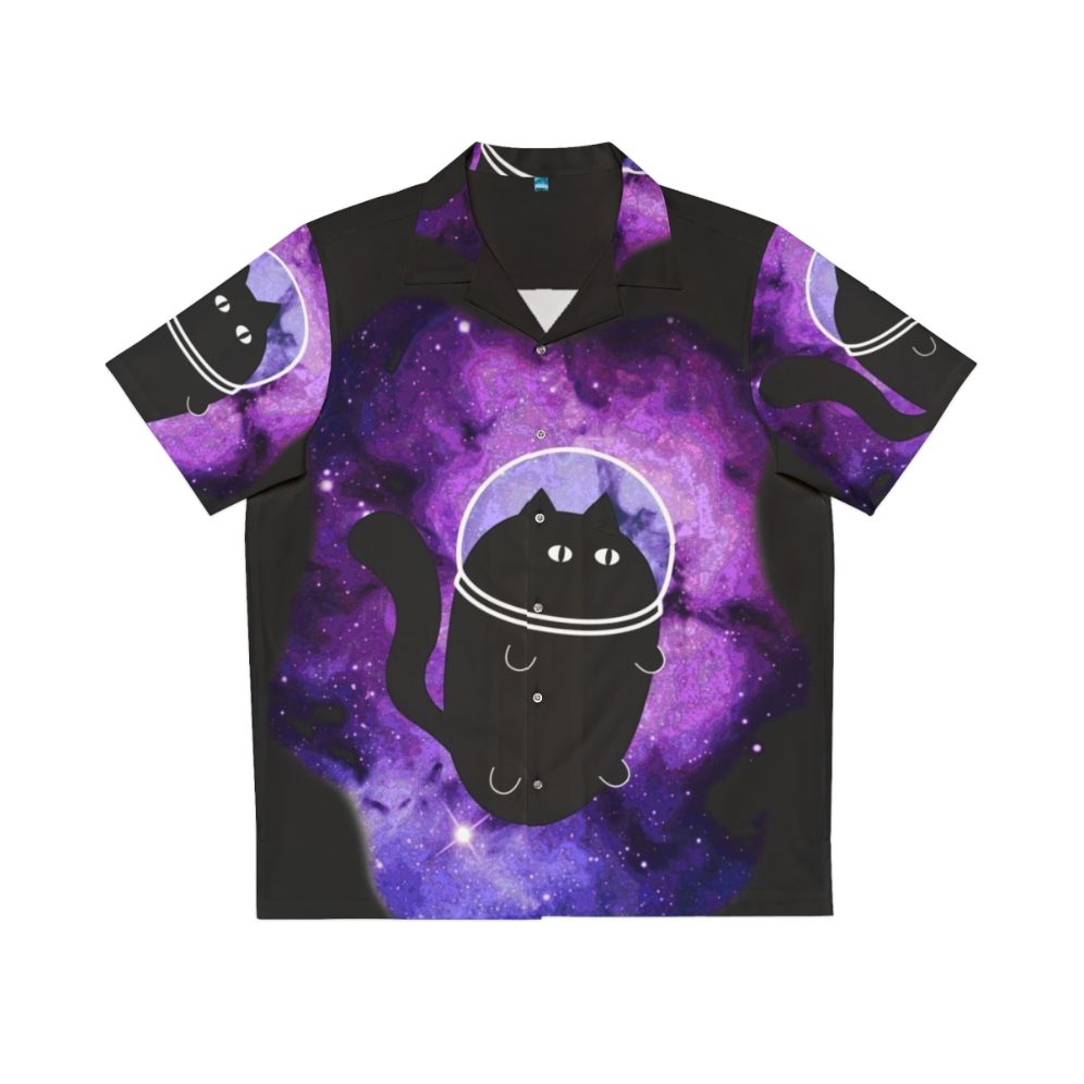 Catronaut Hawaiian Shirt featuring a cat astronaut in a galaxy design