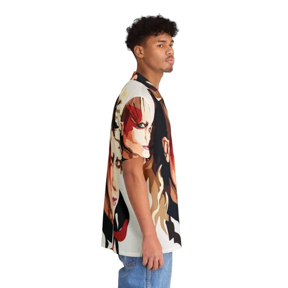 Peaches Hawaiian Shirt featuring a vibrant, music-inspired design - People Pight