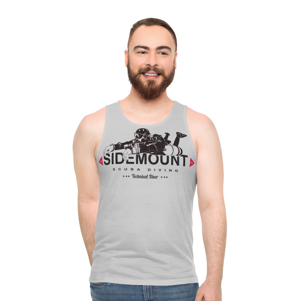 Sidemount diver unisex tank top for technical and cave diving - men