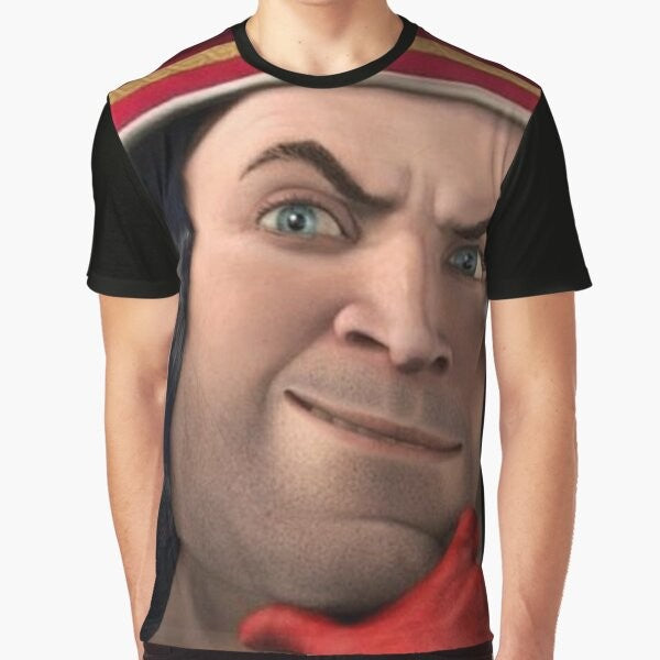 Lord Farquaad graphic t-shirt with Shrek meme design