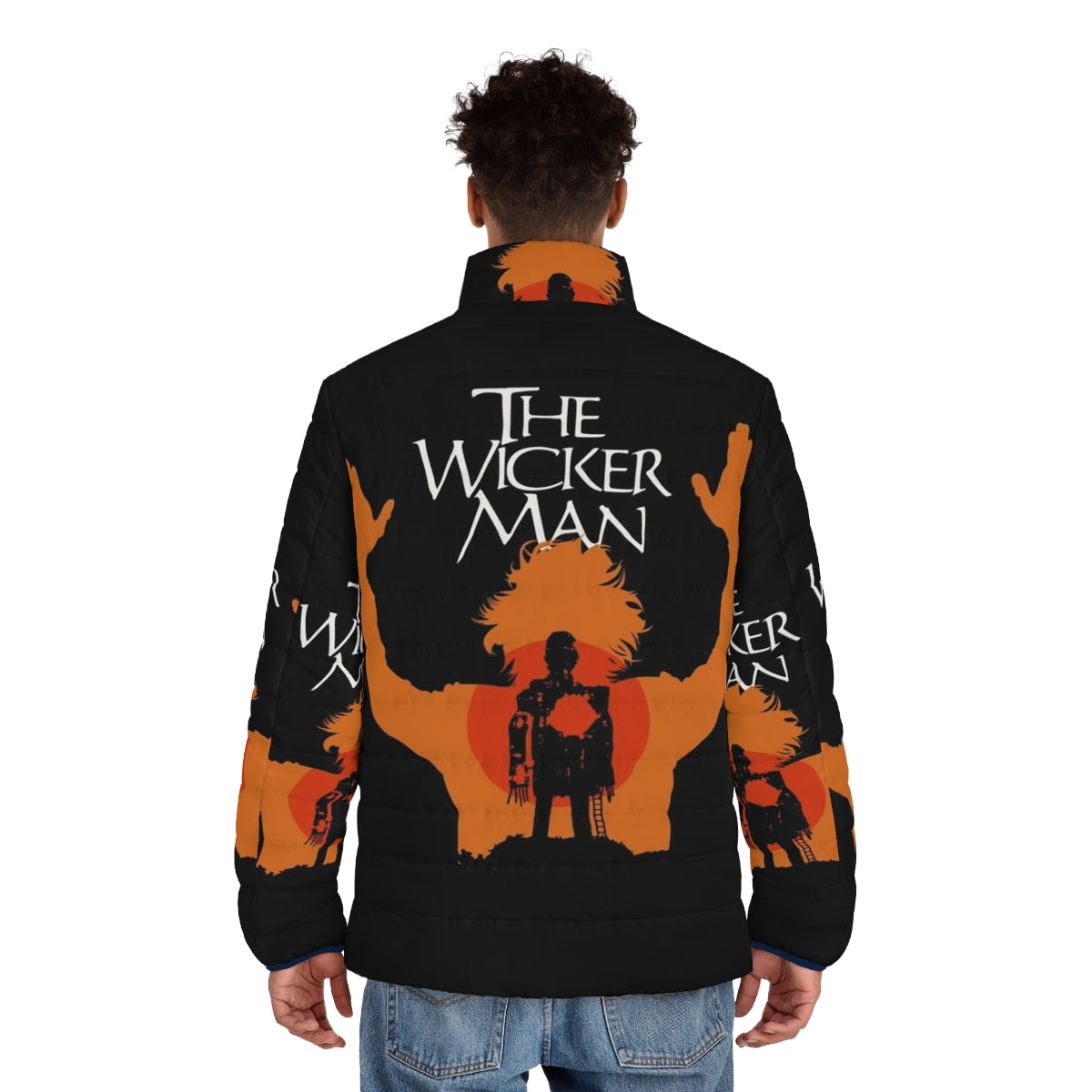 The Wicker Man Horror Movie Puffer Jacket - men back