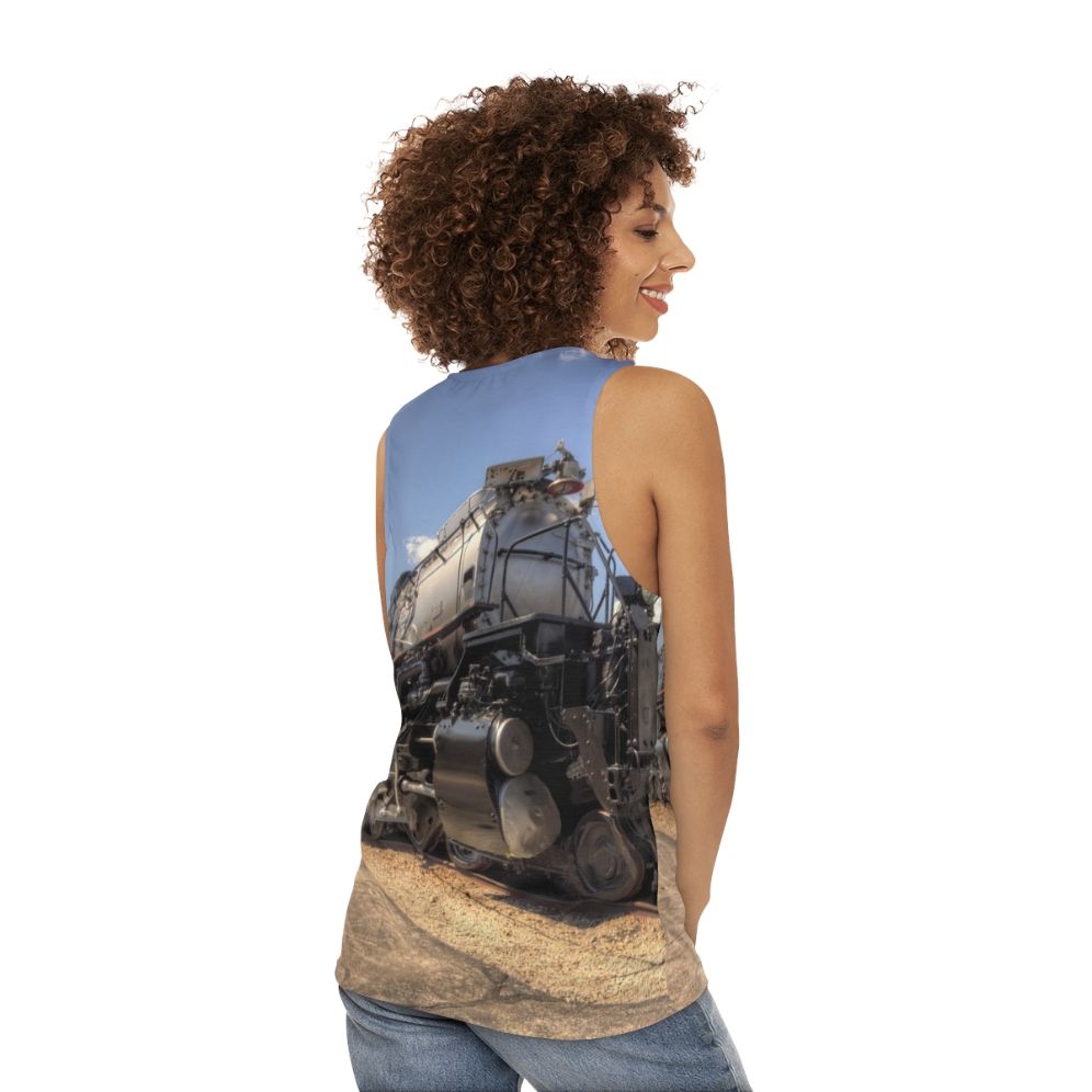 Vintage Big Boy Unisex Tank Top for Railroad Enthusiasts - women back