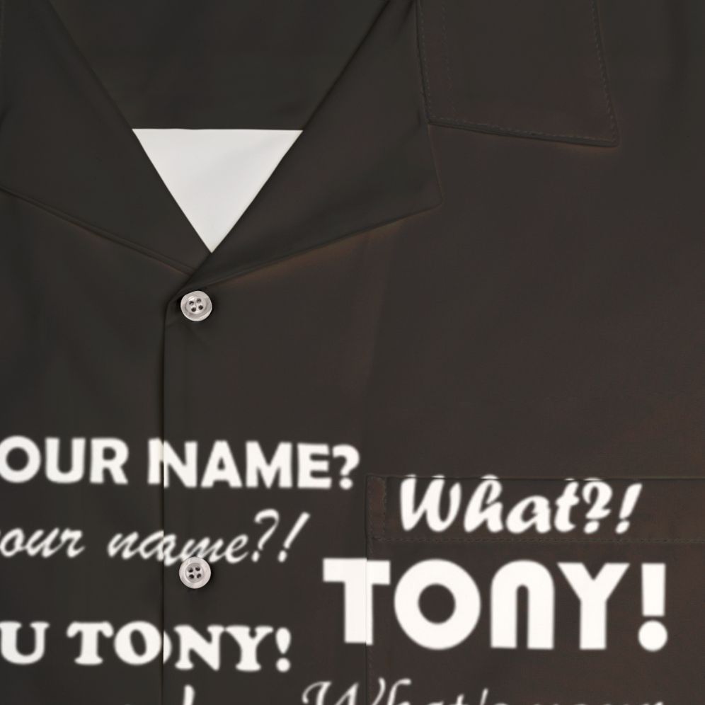 Hilarious Hawaiian Shirt with Tony and Ezekiel's Funny Conversation - Detail