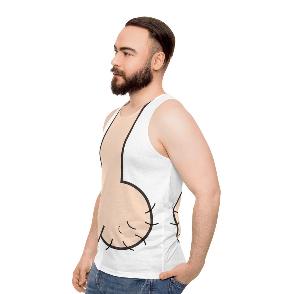 Minimalist unisex tank top - men side