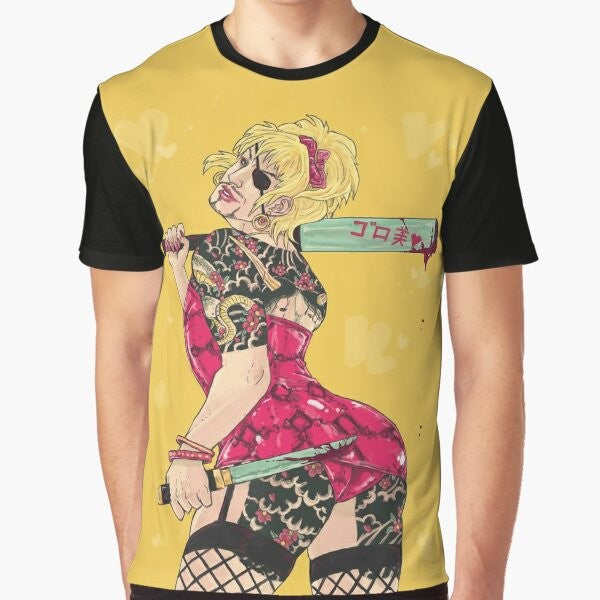 Goromi graphic t-shirt with Majima Goro design