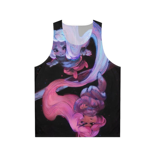 Celeste Unisex Tank Top with Space and Stars Design