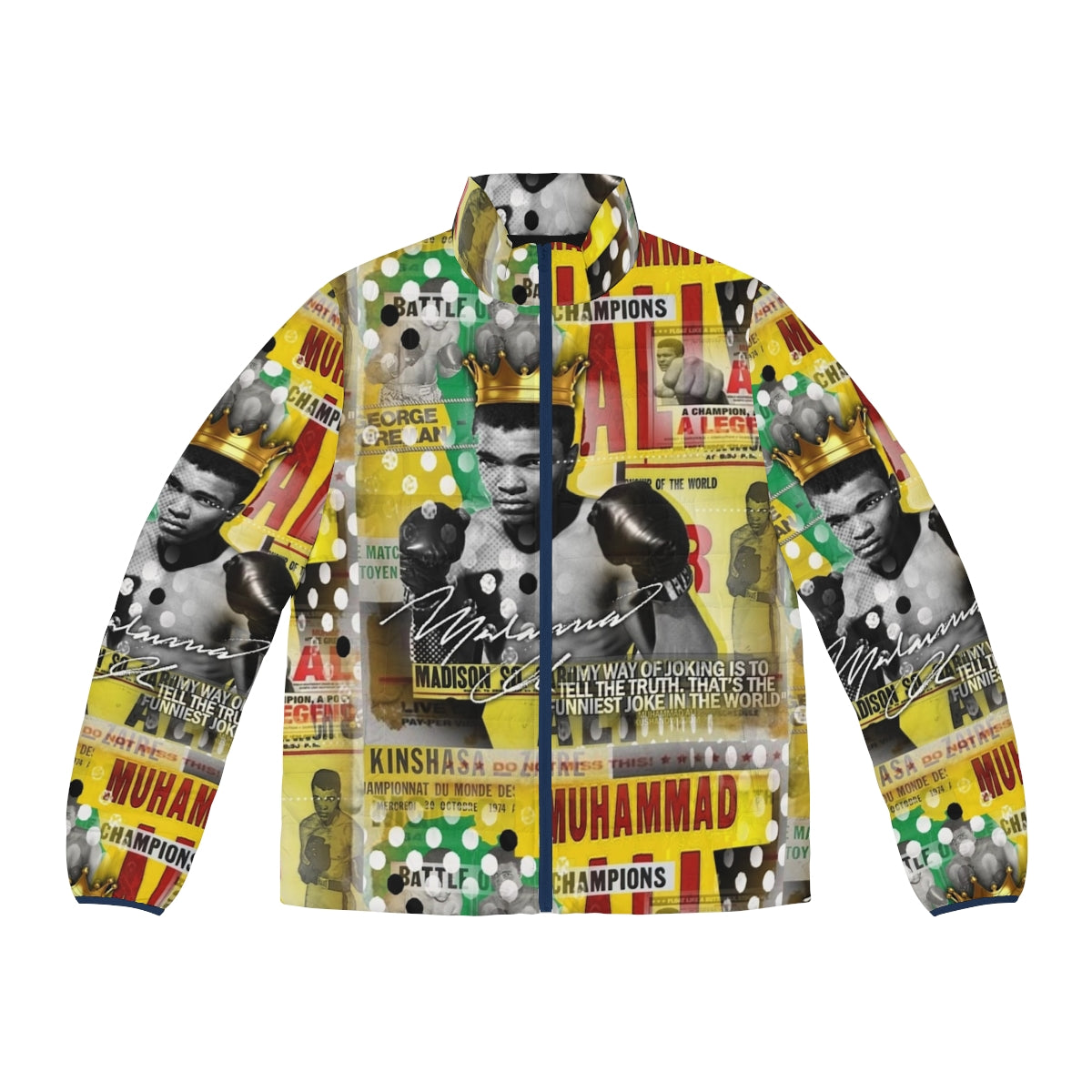 Muhammad Ali Puffer Jacket - Iconic Boxing Heavyweight Champion Gear