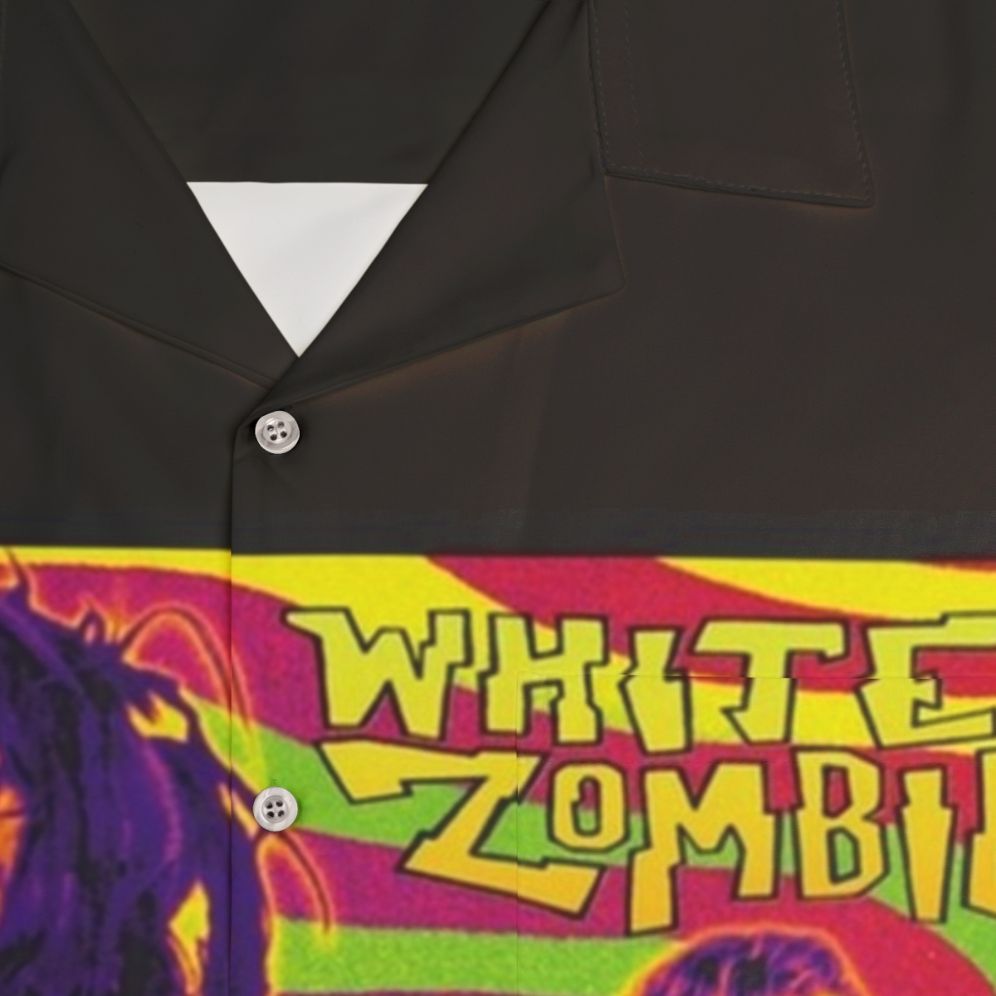 Captain Spaulding Hawaiian Shirt with Rob Zombie Horror Tribute - Detail