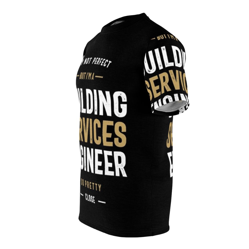 Building Services Engineer T-shirt featuring a design for engineering professionals - men left