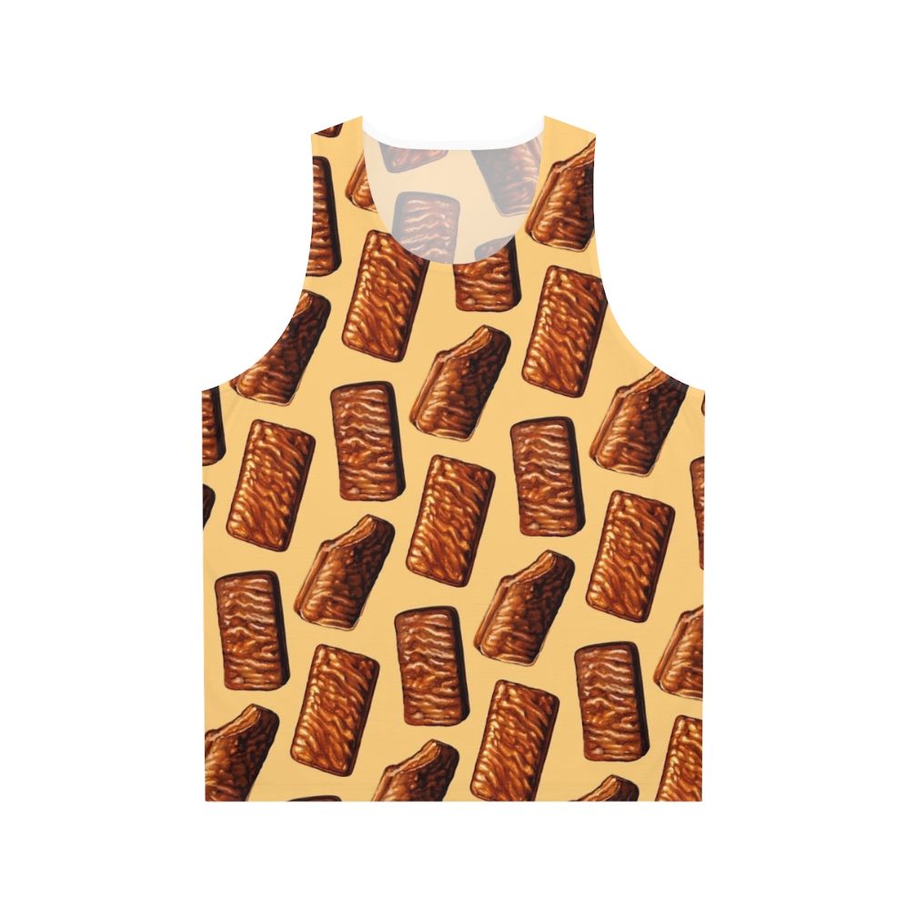 Unisex tank top with Australian Tim Tam biscuit pattern