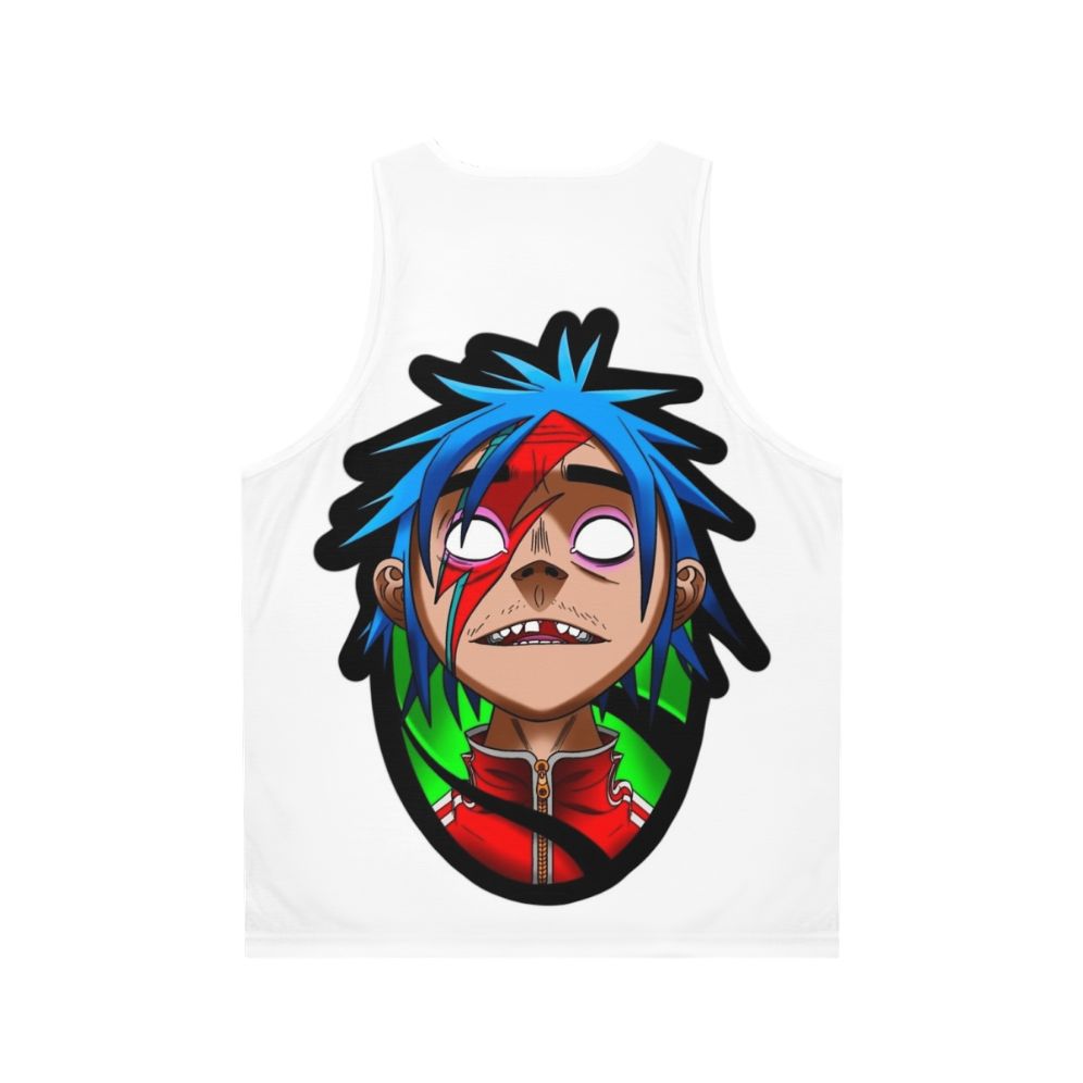 Unisex 2D graphic tank top with Gorillaz-inspired design - Back