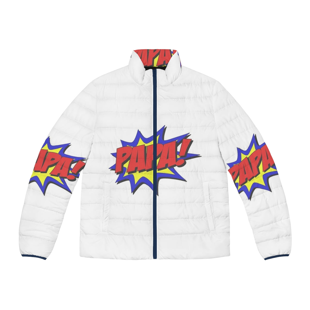 Superhero Papa Puffer Jacket - Stylish and Cozy Superhero Dad Outfit