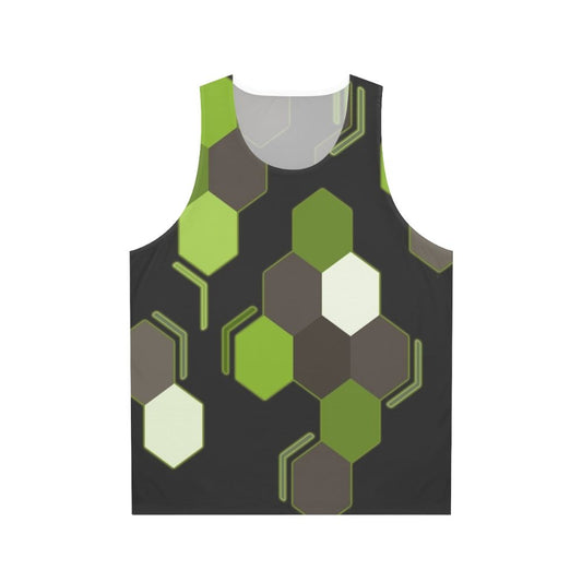 Hexagonal Scales Unisex Tank Top featuring a Zygarde inspired geometric design