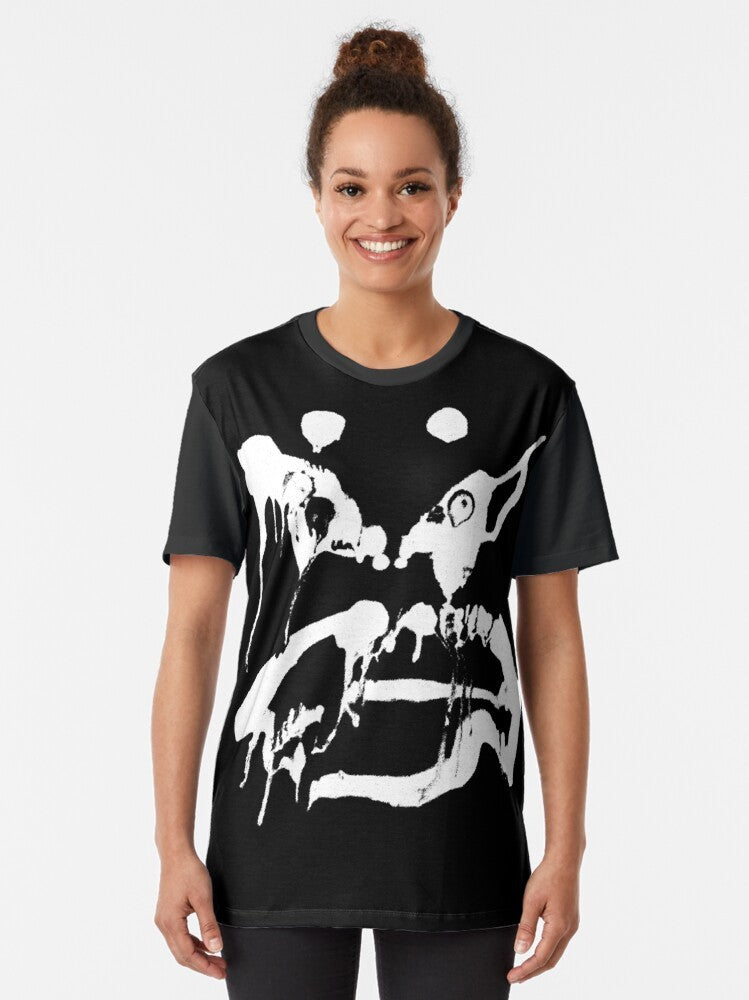 Arca Madre Drip White Graphic T-Shirt, featuring the Arca and PC Music logos for hyperpop fans - Women