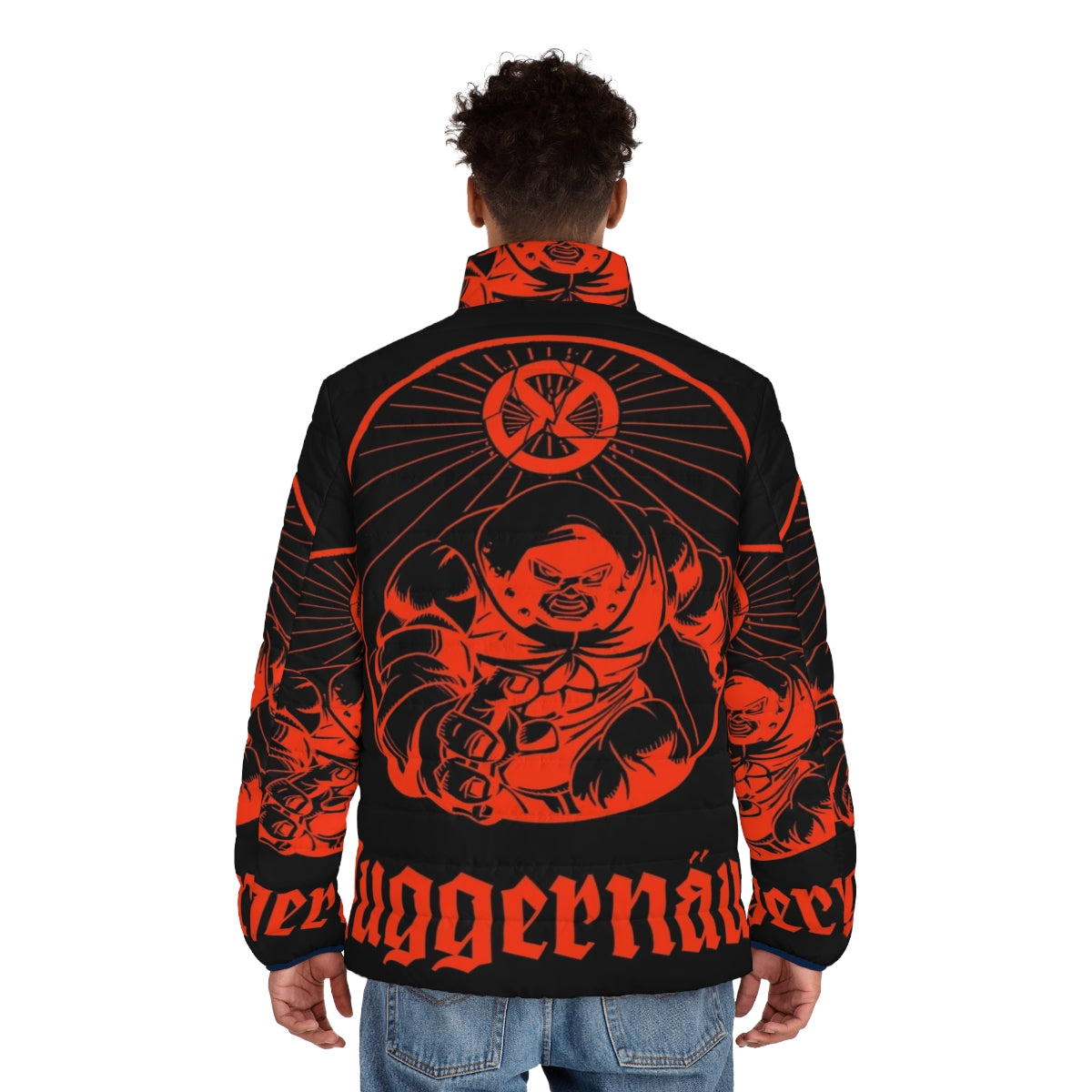 Anesthetic Juggernaut Puffer Jacket featuring superhero-inspired design - men back