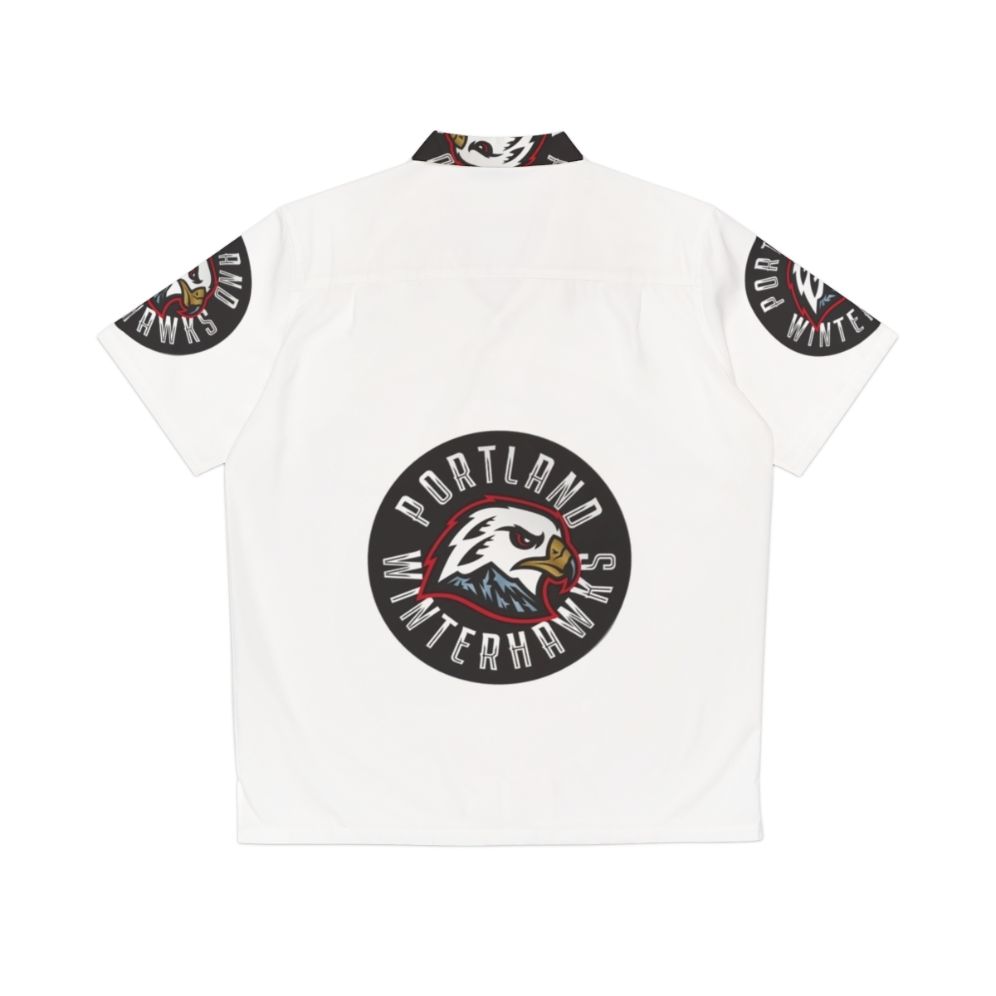 Portland Winterhawks hockey team Hawaiian-inspired shirt - Back