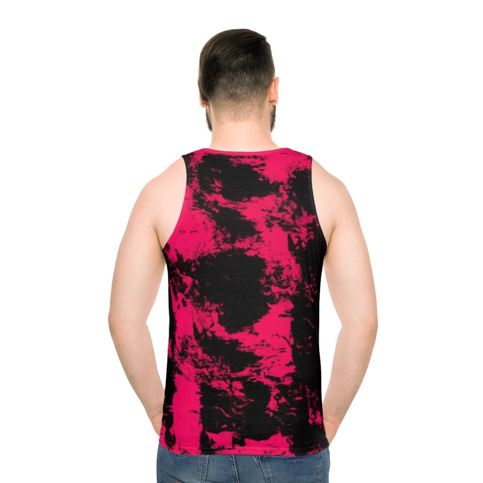 Punk rock unisex abstract fashion tank top - men back