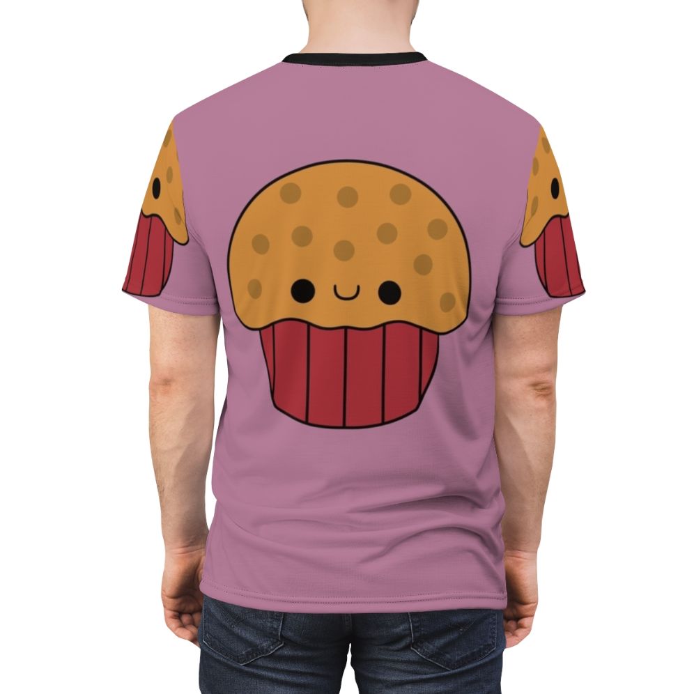 Cute and kawaii muffin cartoon design on a t-shirt - men back